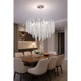 Led 2025 MODEL 60 CM AĞAÇ LÜX KRİSTAL KROM RENK SALON AVİZESİ E14 9 AMPÜL İTHAL KASA