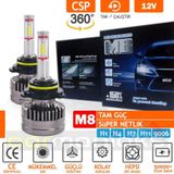 Led 360° M8 Full Power Csp Full Power Led Xenon Canbus H1 H4 H7.. 466217382