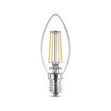 LED 40W B35 LED Mum Filament Ampul, 2700K Beyaz Işık, E14 Ince Duy, Dim Edilmez, 2'li Ekopaket - 0,5 W - Altın