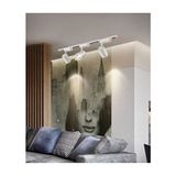 LED 6 Adet 30W Ray Spot Vitrin Armatürü 2 Metre Raylı Spot Lamba Beyaz Kasa Günışığı Renkli Spot - Gri