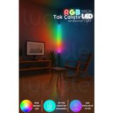 Led Abajur Aplik Gece Lambası Rgb Lambader 16 Renkli Uzaktan Kumandalı Işık 4 Animasyonlu Luciled1
