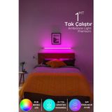 Led Abajur Aplik Gece Lambası Rgb Lambader Renkli Uzaktan Kumandalı Işık Animasyonlu Luciledrgb