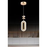 LED Alfa Tekli Gold 3 Renk Ledli Kristal Taşlı Modern LED Avize