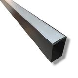 LED Alüminyum Profil Siyah Kasa 2 Metre 50x65mm Opak Pleksi Kapak Yan Kapak Sıva Üstü Tutucu 15475