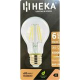 LED Ampul, 6W (51W), 6500K Beyaz Işık, E27 Duy, Şeffaf - Altın