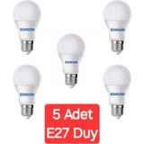 LED Ampul Beyaz Renk 9 Watt Tasarruflu 5li Paket Ampül