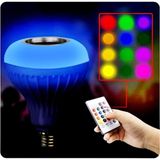 LED Ampul E27 Rgb Renk Değiştiren Uzaktan Kumanda Kontrollu Bluetooth Müzik Hoparlörü Ampul Çok Renkli - 0,5 W - Altın