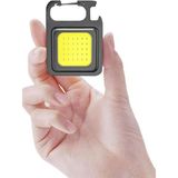 LED Anahtarlıklı Metal Kasa El Feneri Şişe Açacağı Usb’li Şarj Edilebilir Cep Boy Cob 800MAH - 0,5