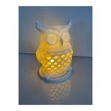 Led Aydınlatmalı Baykuş Dekor Dekorasyon Mumluk 13 cm [Led Mum Dahildir]