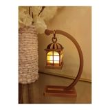 Led Aydınlatmalı Dekoratif Fener Mumluk YILBAŞI SEVGİLER GÜNÜ 23 CM BRONZ 1 ADET LED MUM DAHİLDİR