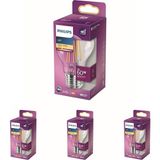 LED Classic 60W A60 E27 Non-Dim 2700K Sarı Işık LED Filament Ampul 4lü Paket - Çok Renkli