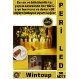 #Led Dekoratif Şişe Aydınlatma Günışığı Pilli Süsleme Ambiyans Şık Mantar Tıpa Peri Led 50'Li Paket