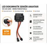 Led Dokunmatik Sensör Anahtarı 12V-24V 60W Memo Hafızalı Touch Switch – 2 Adet Vitrin