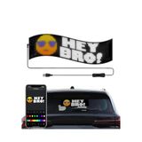 LED Ekran Matrix Panel Cama Yapışan Büyük Boy 16X64 Telefon App Kontrol Digital Araba Yazısı Rgb