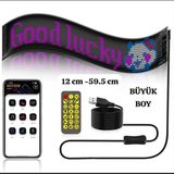 LED Ekran Matrix Panel Cama Yapışan Büyük Boy 16X96 LED Sayısı Araba Yazısı 12CM-59.5CM