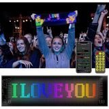 LED Ekran Matrix Panel Cama Yapışan En Büyük Boy 16X96 Telefon App Kontrol Digital Araba Yazısı - 16 x 96 cm - RGB