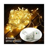 LED Fişli Lamba 10 Metre 100 LED Gün Işığı Yılbaşı Çam Ağacı Süsü - Pembe