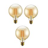 Led Flamanlı Ampul X 3 Tane Büyük Boy (G125) Günışığı Kes607