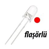 Led Flaşör Kırmızı 5mm Animasyonlu 2 Pin