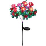 LED Güneş Işığı Su Geçirmez 2 Adet Kırmızıaçelya Güneş Çiçekleri Lamba Açık Dekoratif Bahçe Yard Çim Yolu Aydınlatma Tatil Düğün Dekor Için