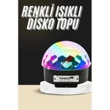 Led Işık Disko Topu Bluetooth Hoparlörlü Usb Müzik Çalar Kumandalı P63365s8369
