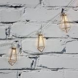 Led Işık Metal Köşeli Dekor 10'lu Şerit Aydınlatma Pilli Ağaç Süsü