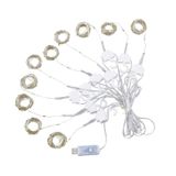 LED ışık perdesi, dış mekan, 3 x 3 m, AIBOO 300 LED, 8 modlu uzaktan kumanda, pencere ışık zincirleri, dış mekan, iç mekan, Noel, sevgililer günü, düğün kutlaması dekorasyonu için (sıcak beyaz)