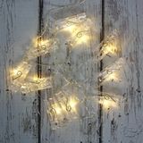 Led Işık Plastik 10'lu Mandal Şerit Aydınlatma Pilli Ağaç Süsü