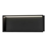 LED Işık Şeritli Duvar Niş Duş Rafı, Paslanmaz Çelik Fırçalanmış Duş Niş Dolabı, Kolay Kurulum Banyo Dekoru (Siyah, 62x32x12,5 cm)