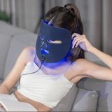 LED Işık Terapisi Yüz Maskesi, Göz Korumalı, Ergonomik Tasarım, Cilt Dostu Kumaş, Mavi Işık