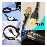 Led Işık Uçlu Sağlam İp Kablolu USB to Lightning Hızlı Şarj Kablosu