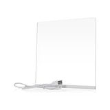 Led Işıklı Akrilik Yazı Tahtası - 20X20 Cm, 7 Renkli Kalem İle