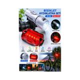Led Işıklı Bisiklet Ön Ve Arka Aydınlatma Işığı 1 Paket K-4414 Bisiklet Ön Far Ve Arka Stop Lambası Kırmızı