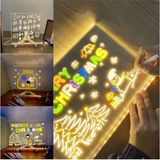 LED Işıklı Çizim Tableti Eğitici 7 Kalem Hediyeli Ayarlanabilir Standlı Unisex Oyun - Beyaz
