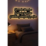 LED Işıklı Dekoratif Duvar Tablosu Motivasyon, Atarlı & Anlamlı Söz Tasarımları 5. Model 60 cm