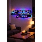 LED Işıklı Dekoratif Duvar Tablosu Motivasyon, Atarlı & Anlamlı Söz Tasarımları 7. Model 75 cm