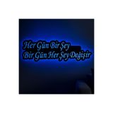 LED Işıklı Dekoratif Duvar Tablosu Motivasyon, Atarlı & Anlamlı Söz Tasarımları 8. Model 90 cm
