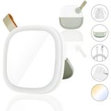 Led Işıklı Edilebilir Seyahat Makyaj Aynası, 3 Işık Rengi Ayarlanabilir Parlaklık Ile Kompakt Kısılabilir Ayna, Çantalar Için Elde Taşınabilir Küçük Taşınabilir Makyaj Aynası -
