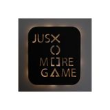 Led Işıklı Just More Game Dekoratif Tablo Oyun Odası Duvar Dekorlu Gece Lambası Sarı 60 cm