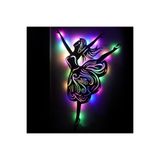 Led Işıklı Kadın Ve Dans Temalı Tablo Alina Balerin Dekoratif Tablo Gece Lambası Çok Renkli 80 x 57