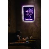 Led Işıklı Kişiselleştirilebilir Kadın Temalı Tablo Biana Dekoratif Gece Lambası Beyaz 80 cm