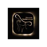 Led Işıklı Kişiselleştirilebilir Kadın Temalı Tablo Mila Dekoratif Gece Lambası Sarı 60 cm