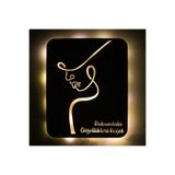 Led Işıklı Kişiselleştirilebilir Kadın Temalı Tablo Perla Dekoratif Gece Lambası Sarı 60 cm