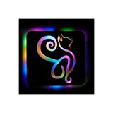 Led Işıklı Kişiselleştirilebilir Kedi Temalı Tablo Danica Dekoratif Gece Lambası Çok Renkli 60 cm