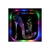 Led Işıklı Kişiselleştirilebilir Müzik Temalı Tablo Kadın Ayakkabısı Dekoratif Gece Lambası Çok Renkli 40 cm