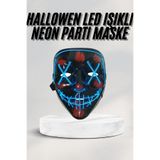 Led Işıklı Neon Maske Cadılar Bayramı Maskesi Korkunç Korku Maskesi FRTKGT25DYMUCZZZLEDMASKEEEEEE3