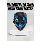 Led Işıklı Neon Maske Cadılar Bayramı Maskesi Korkunç Korku Maskesi P203771s2428