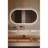 Led Işıklı Oval/Kapsül Model Dekoratif Duvar Aynası, Modern Eşsiz Ayna, Ayna Duvar Dekorasyon Ürünü