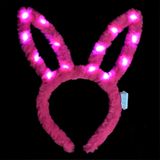 Led Isikli Pelus Pofuduk Tavsan Kulak Tavsan Tac Seker Pembesi 17X23 Cm