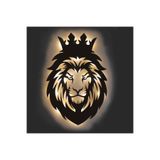 Led Işıklı Portre Aslan Figürlü Tablo Duvar Dekorlu Gece Lambası Sarı 90 cm